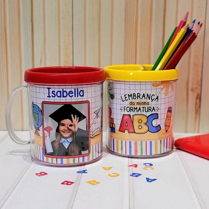 Caneca acrílica ABC