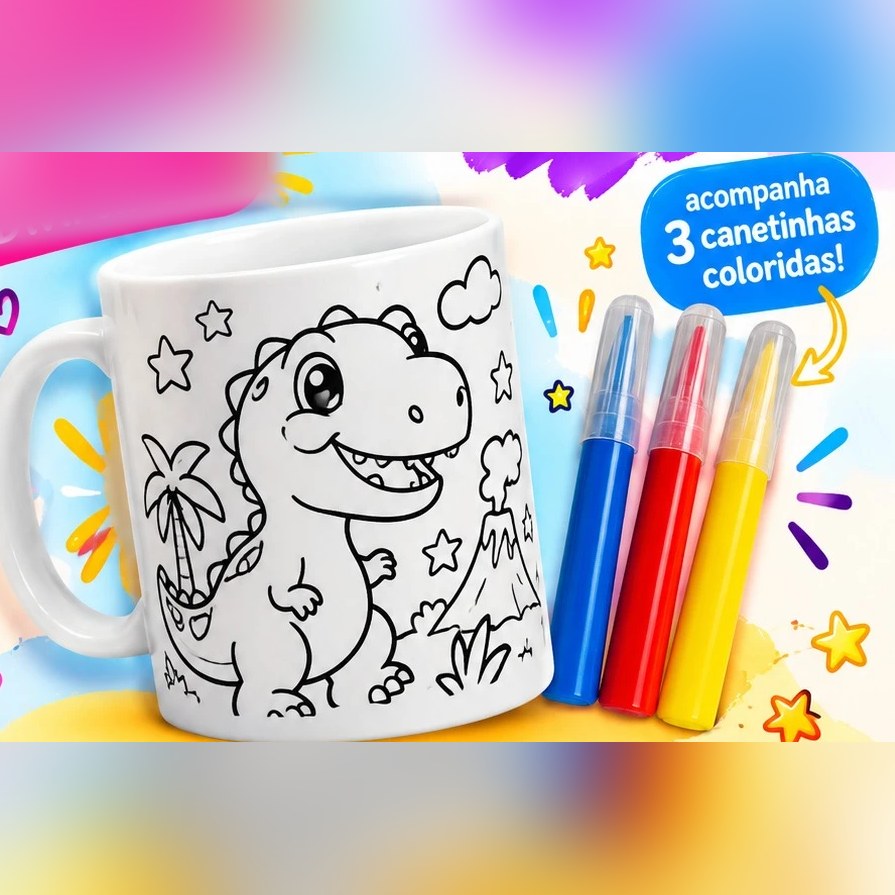 Caneca de polímero para colorir